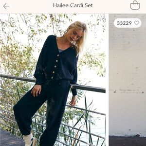 Free people Hailee cardi set